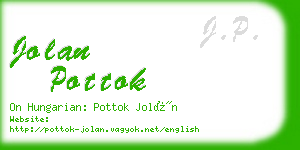 jolan pottok business card